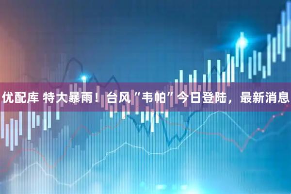 优配库 特大暴雨！台风“韦帕”今日登陆，最新消息